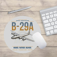 Thumbnail for B-29A Superfortress design on light gray round mouse pad