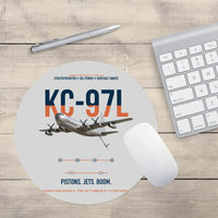 Thumbnail for KC-97L STRATOFREIGHTER design on light gray round mouse pad