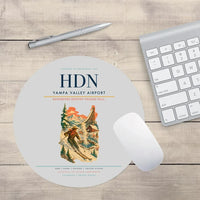Thumbnail for Yampa Valley Airport (HDN) design on light gray round mouse pad
