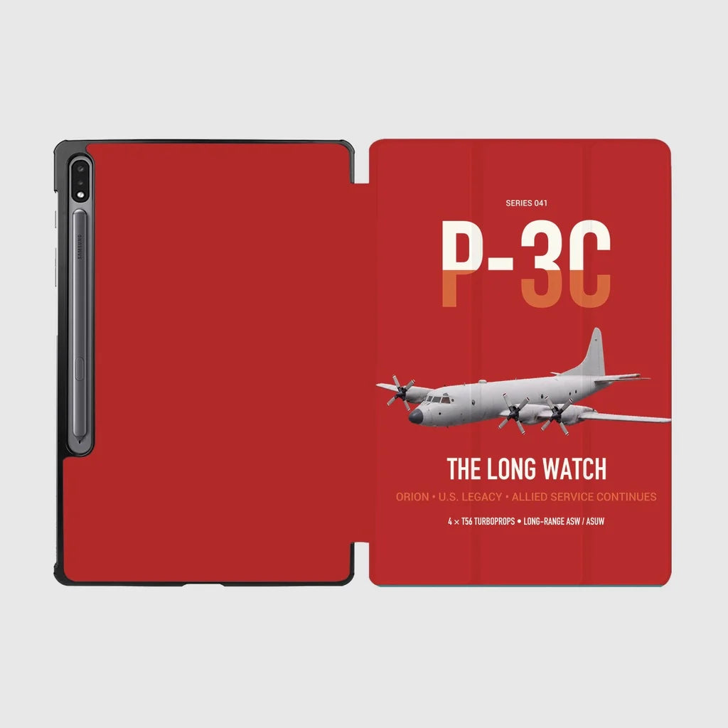 P-3C Orion design on red samsung tablet tablet case