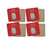 Thumbnail for Viracopos International Airport VCP Coaster 4-Pieces-Set - Red