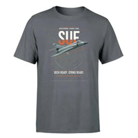 Thumbnail for Dassault Super Étendard design on gray t-shirt, single-side print