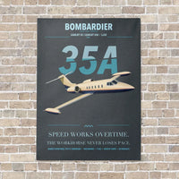 Thumbnail for Bombardier Learjet 35A vertical canvas print - no frame - gray background