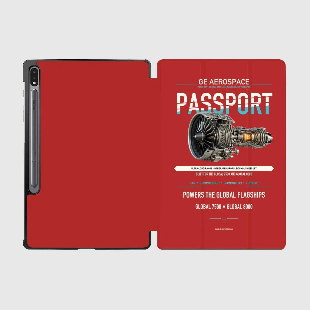 PASSPORT design on red samsung tablet tablet case