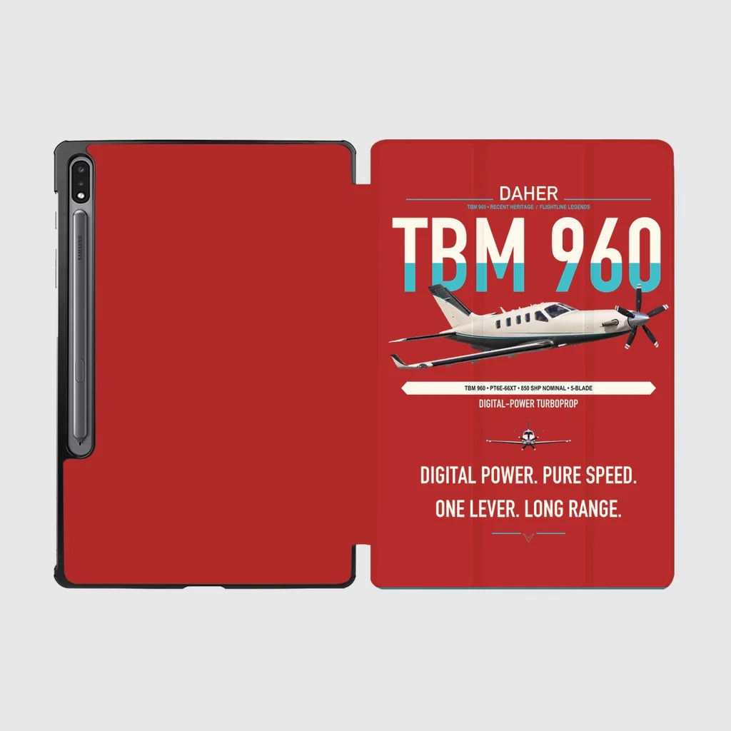 Daher TBM 960 design on red samsung tablet tablet case