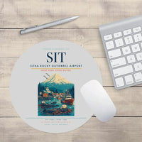 Thumbnail for Sitka Rocky Gutierrez Airport (SIT) design on light gray round mouse pad