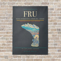 Thumbnail for Manas International Airport FRU — Bishkek vertical canvas print - no frame - gray background