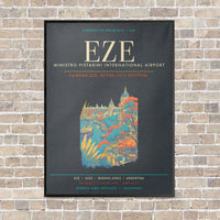 Thumbnail for Buenos Aires Ministro Pistarini International Airport EZE - Canvas Framed - Gray