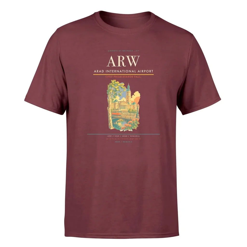 Arad Airport (ARW) Premium T-Shirt Dark Red