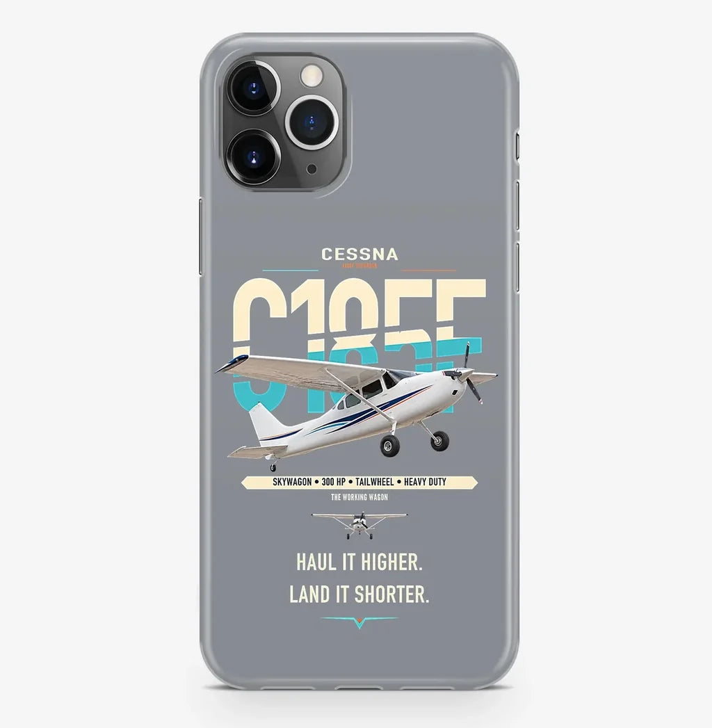Cessna A185F Skywagon design on gray magsafe iphone case, for iPhone Pro Max