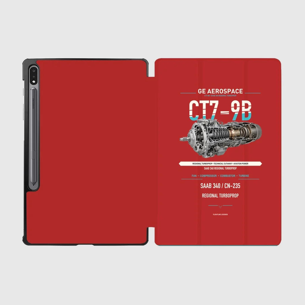 CT7-9B design on red samsung tablet tablet case