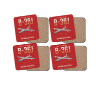 Thumbnail for B-36J Peacemaker design on red 4 pieces set coaster
