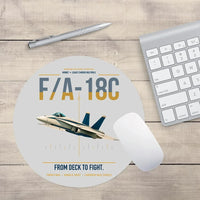 Thumbnail for F-A-18C Hornet design on light gray round mouse pad
