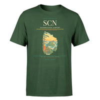 Thumbnail for Saarbrucken Airport (SCN) T-Shirt single-side front print in Dark Green | saarbrucken-airport-scn-double-side-t-shirt