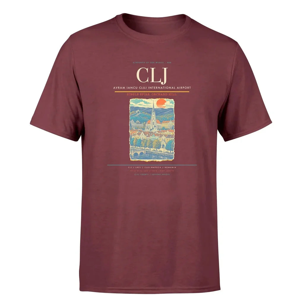 Cluj-Napoca Airport (CLJ) Premium T-Shirt Dark Red