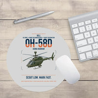 Thumbnail for Bell OH-58D Kiowa Warrior design on light gray round mouse pad