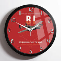 Thumbnail for Avro Lancaster B I design on red framed wall clock