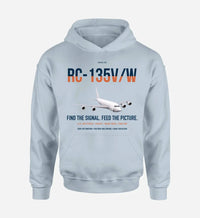 Thumbnail for RC-135V W Rivet Joint design on light blue double-side hoodie, single-side print