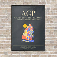 Thumbnail for Malaga-Costa del Sol Airport AGP - Canvas Framed - Gray