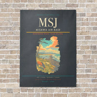 Thumbnail for Misawa Air Base MSJ vertical canvas print - no frame - gray background
