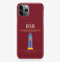 Thumbnail for Brasilia Airport (BSB) design on dark red iPhone 16 Pro MagSafe case