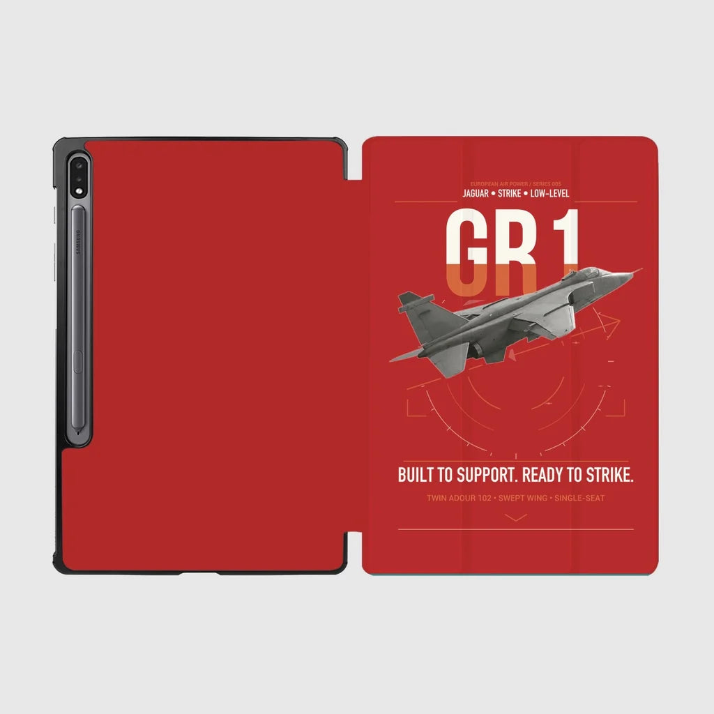 SEPECAT Jaguar GR1 design on red samsung tablet tablet case