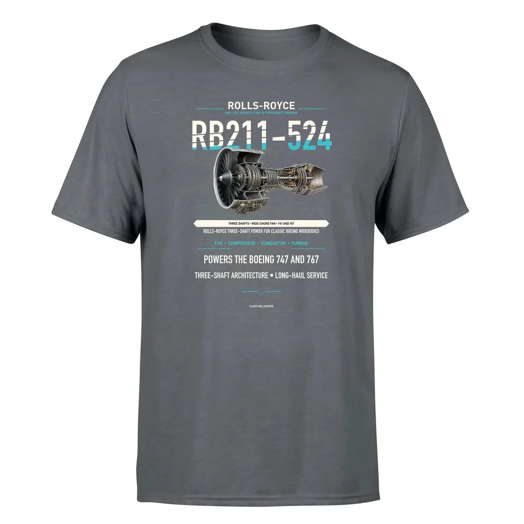 RB211-524 design on gray single side