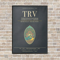 Thumbnail for Thiruvananthapuram International Airport TRV - Canvas Framed - Gray