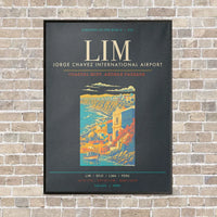 Thumbnail for Lima Jorge Chavez International Airport LIM - Canvas Framed - Gray