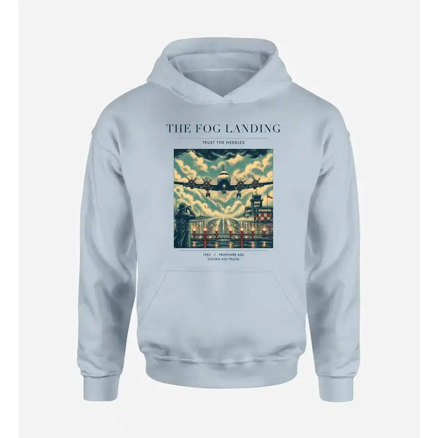 VINTAGE G4095 - The Fog Landing - Premium Hoodie design on lightblue premium