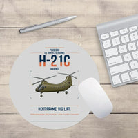 Thumbnail for Piasecki H-21C Shawnee design on light gray round mouse pad