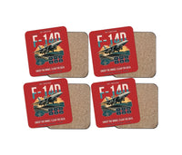 Thumbnail for F-14D Tomcat design on red 4 pieces set coaster