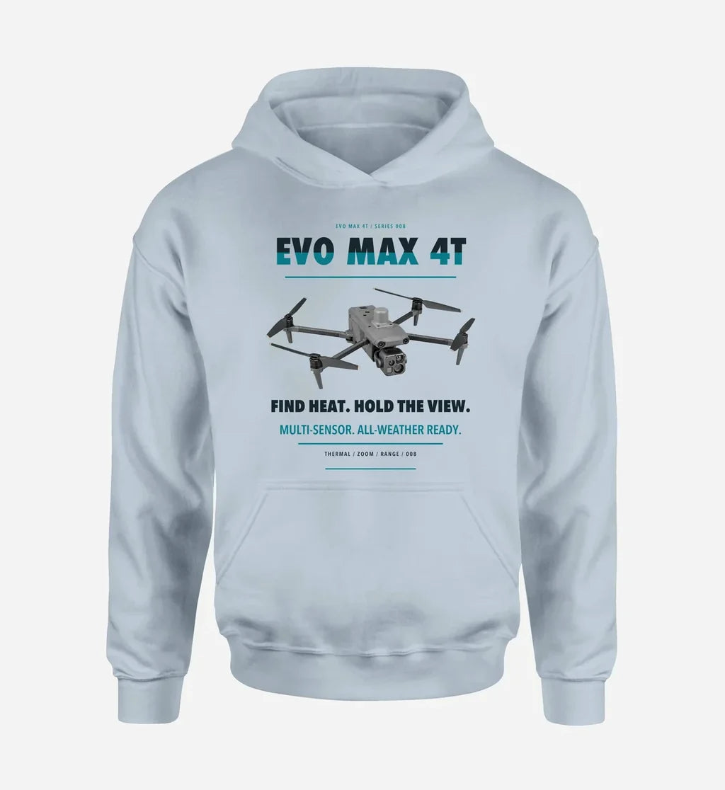 Autel EVO Max 4T design on light blue hoodie single side