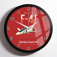 Thumbnail for F-4J Phantom II design on red framed wall clock