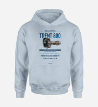 Thumbnail for TRENT 800 design on light blue hoodie single side