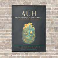 Thumbnail for Zayed International Airport Abu Dhabi AUH - Canvas Framed - Gray