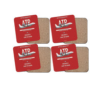 Thumbnail for British Aerospace ATP design on red 4 pieces set coaster