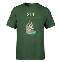 Thumbnail for Cyril E. King Airport (STT) T-Shirt single-side front print in Dark Green | cyril-e-king-airport-stt-double-side-t-shirt