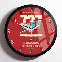 Thumbnail for Boeing 737-300 Classic design on red framed wall clock