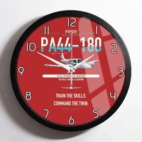 Thumbnail for Piper PA-44-180 Seminole design on red framed wall clock