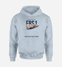 Thumbnail for British Aerospace Sea Harrier FRS.1 design on light blue double-side hoodie, single-side print