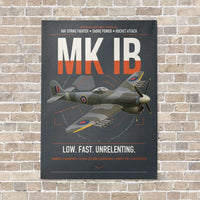 Thumbnail for Hawker Typhoon Mk IB vertical canvas print - no frame - gray background