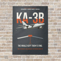 Thumbnail for KA-3B Skywarrior vertical canvas print - no frame - gray background