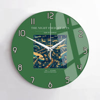 Thumbnail for VINTAGE G4133 - The Night Freight Jets - Designed Wall Clocks design on green no-frame