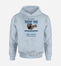 Thumbnail for TRENT 900 design on light blue hoodie single side