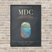 Thumbnail for Sam Ratulangi International Airport MDC - Canvas Framed - Gray