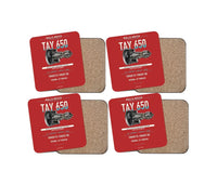 Thumbnail for TAY 650 design on red 4 pieces set coaster
