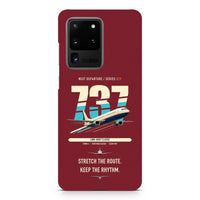 Thumbnail for Boeing 737-400 Classic design on samsung case - dark red