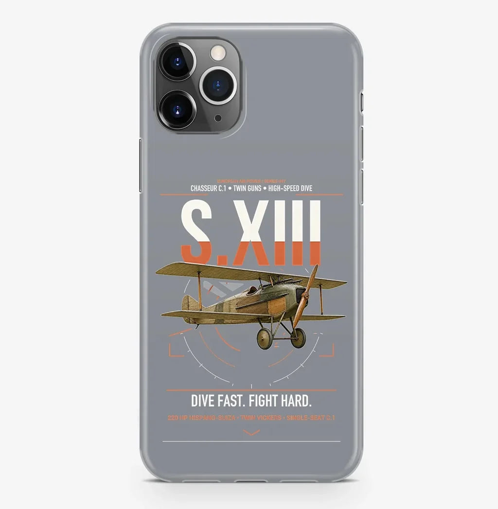 SPAD S.XIII C.1 design on gray magsafe iphone case, for iPhone Pro Max