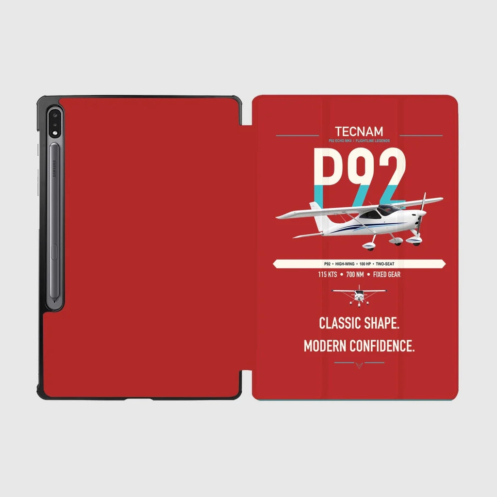 Tecnam P92 Echo MkII design on red samsung tablet tablet case